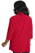 Vikki Vi Jersey Red 3/4 Sleeve Kimono Jacket