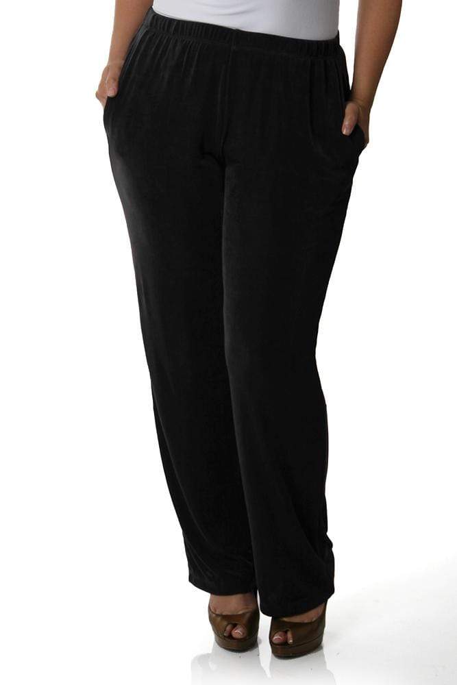 Vikki Vi Classic Black Tall Pant W Pockets