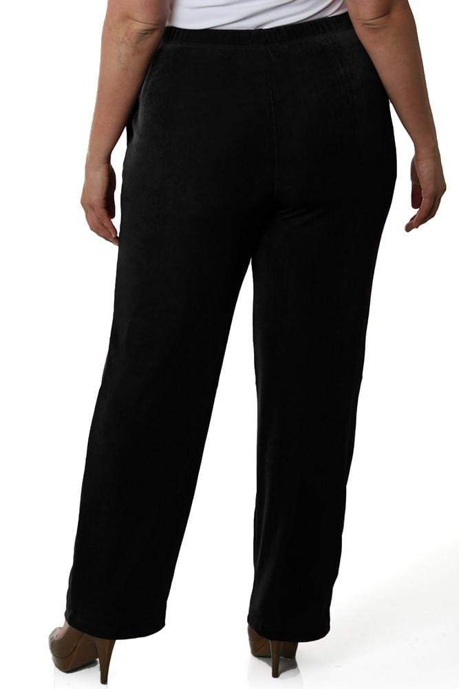 Vikki Vi Plus Size Knit Black Pants
