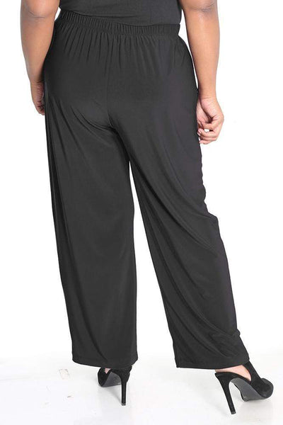 Pants Vikki Vi Jersey Black Petite Pull-On Pant