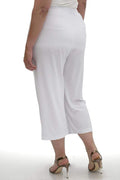 Pants Vikki Vi Jersey White Crop Pant