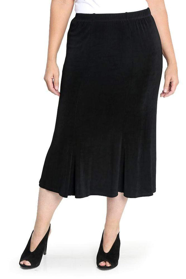 Skirts Vikki Vi Classic Black Midi Length Trumpet Skirt