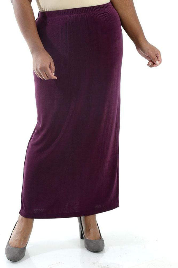 Skirts Vikki Vi Classic Boysenberry Straight Maxi Skirt