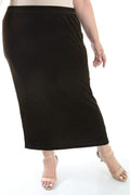 Skirts Vikki Vi Classic Dark Chocolate Straight Maxi Skirt