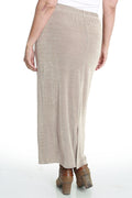 Vikki Vi Classic Sand Straight Maxi Skirt