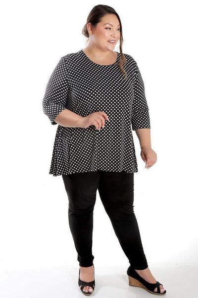 Tops Caribe Polka Dot Swing Tunic