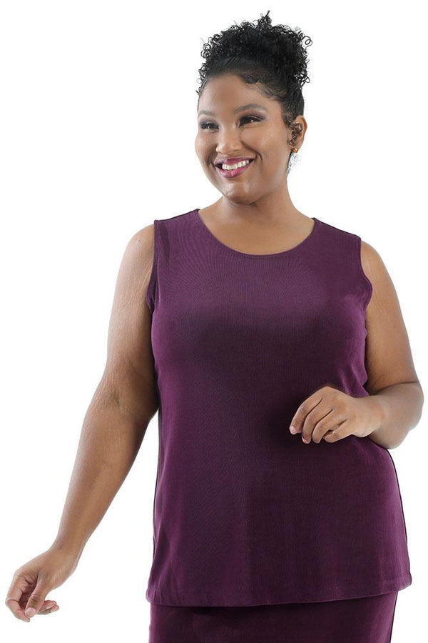 Tops Vikki Vi Classic Boysenberry Tank