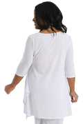 Tops Vikki Vi Jersey White Handkerchief Tunic