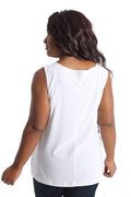 Tops Vikki Vi Jersey White Tank